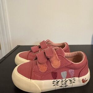 Kids Pink Velcro Sneakers